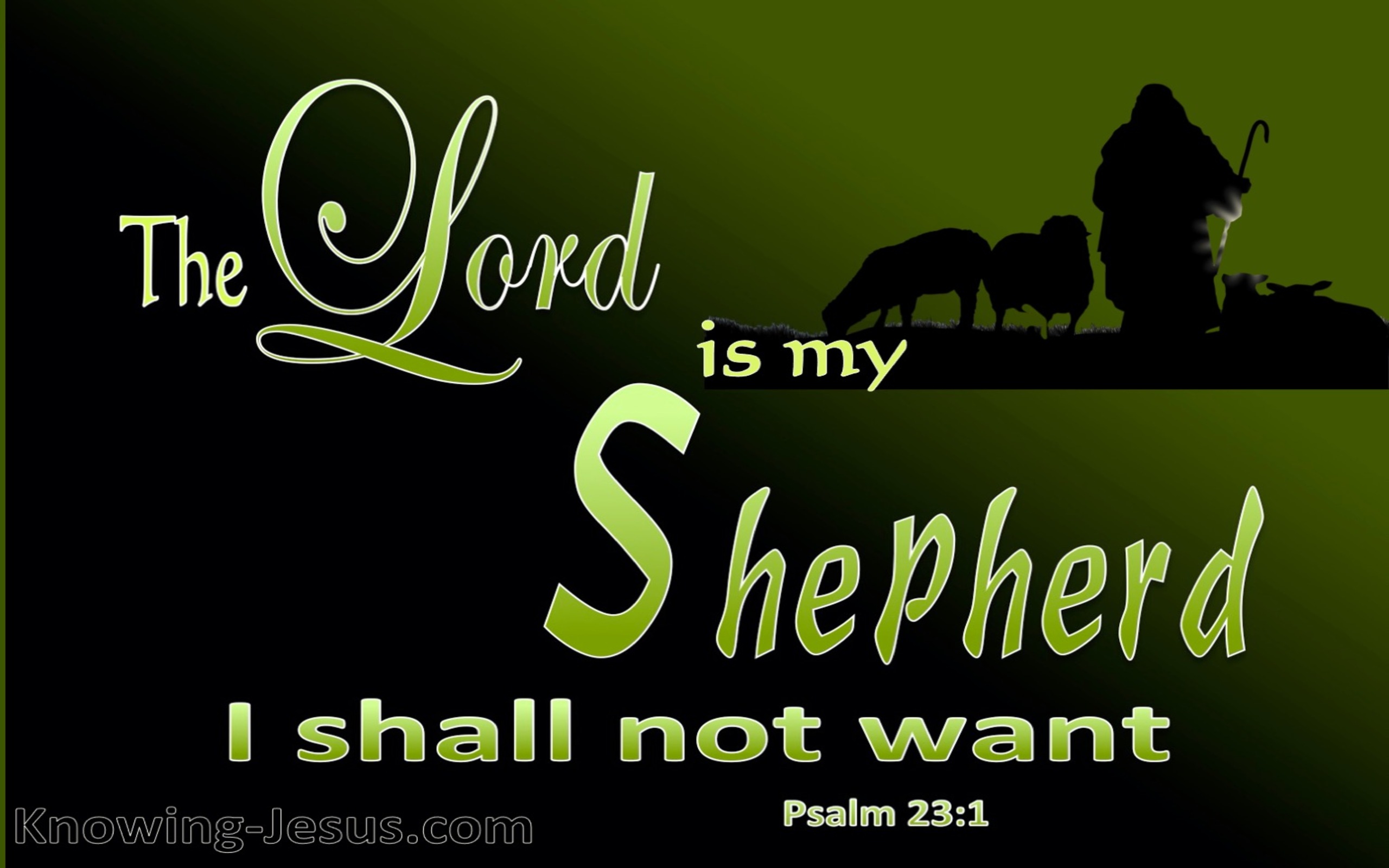 Psalm 23:1 The Lord Is My Shepherd (black)